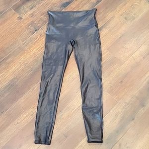 Spanx  faux leather high waisted black leggings large